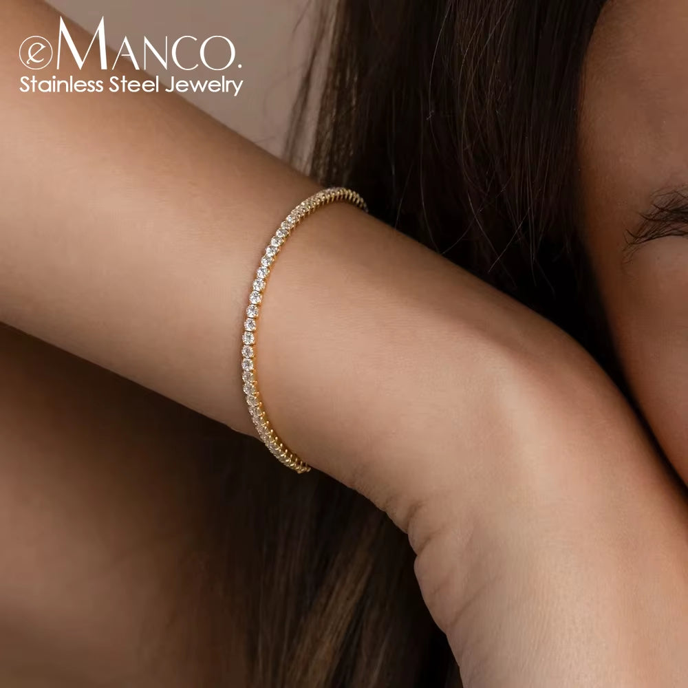 EmpressGleam™ Zirconia Tennis Bracelet – Timeless Sparkle, Effortless Sophistication